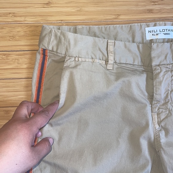 Nili Lotan East Hampton Desert Sand Side Stripe Pants - Picture 8 of 11